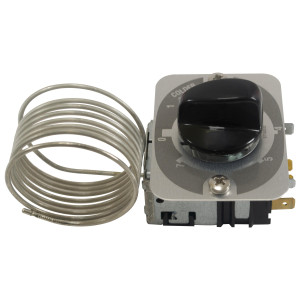 Danfoss 077B7100 Thermostat 1 Door Refrigerators 077B7100 077B0967L Cold Cut-in +14.9F Cold cut-out -0.4F Warm Cut-in +47.3F Warm Cut-out +37.4F Capillary tube length 47.2in B0
Fit: K50P-1125-001
