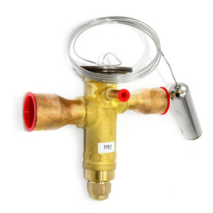 Danfoss 067N3157 13TR Thermostatic expansion valve, TGE, R410A,R32, 5/8x7/8 in Solder, ODF, 1/4 in Externally equalized, Bi-flow, -40 to 50 F replaces 067N3177