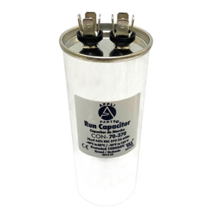 Appli Parts Condensador Capacitor de Marcha 70 Mfd uF (microfaradios) 370VAC CBB65 Universal Aire acondicionado y otras aplicaciones Redondo UL E476928 cm Alto cm Ancho CON-70-370-R