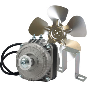 Appli Parts APFM-51E 5W Condenser and Evaporator Fan Motor 115V 60Hz 0.4A, Includes 8in Aluminum Fan Blade and Mounting Base, Universal Replacement for Commercial Refrigeration Units