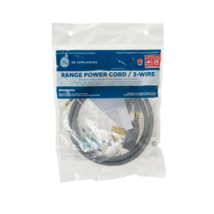 GE WX09X10006 Genuine OEM Range Stove Oven Power Cord Cord 4 Feet 40 Amp 3 Wires 125-250v  Fits: WX9X5 WX9X6 WX9X6DS PM9X6