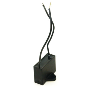 Appli Parts Fan Capacitor 2.5 mfd (microfarads) uf 250 VAC with 2 Wire Terminal Connections compatible with any brand with same capacitance 1-1/2in Width 5/8in Depth 1in Height CAP-2.5-250-2C