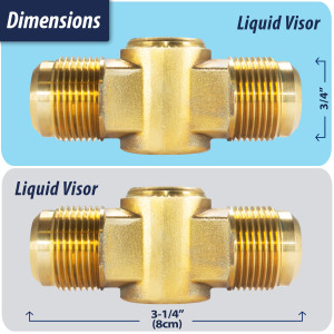 Appli Parts APSG-34A 3/4 in Sight Glass and liquid moisture indicator Flare connections with Solid Body for HVAC/R installations suitable for CFC HCFC HFC refrigerants