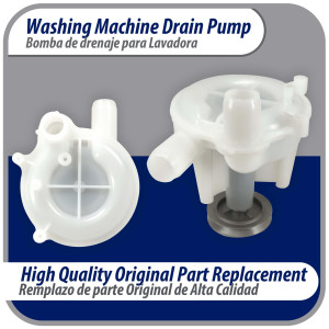 Appli Parts WP6-2022030AP Washing Machine Drain Pump Compatible with Whirlpool replaces 202203, LP117, 200724, 202204, 202532, 202540, 2-0724, 2-11054, 2-2203, 2-2204, 2-2532, 2-2540, 2-737, 200737