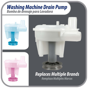 Appli Parts WP6-2022030AP Bomba Drenaje Lavadoras Compatible con Whirlpool remplaza 202203, LP117, 200724, 202204, 202532, 202540, 2-0724, 2-11054, 2-2203, 2-2204, 2-2532, 2-2540, 2-737, 200737