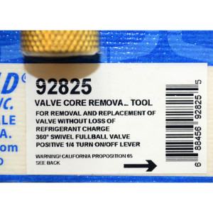 Uniweld 92825 Extractor de Valvula Gusanillo 