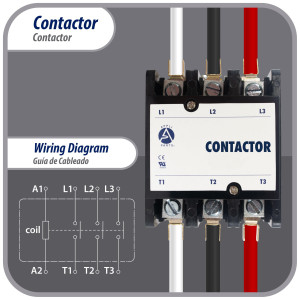 Contactor 3 Polos 60A 24V repuesto para compresores de CA y otras aplicaciones electricas Certificacion UL E476929 de Trabajo Pesado, Appli Parts modelo APAC-36024