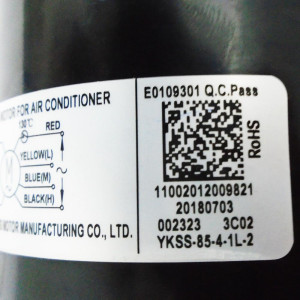 Motor Unidad Interna YKSS-85-4-1L-2 doble eje flecha RoHS 11002012009821 Sirve ecox EPTC048C10B EPTC060C10B Midea PAC60611FCA PAC606FCI PAC48611FCA Carrier Heil Quaker Klimaire KFUF060-C2G