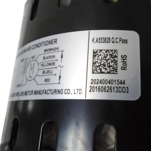 Motor Ventilador Split Ecox Split Unidad Interna 11002012002957 / 202400401544 Ydk125-6b / Yks-125-6-6 Sirve Eiv4wc60cxxb / Eiv4wc36cxxb / Eih4wc36cxxb / Eih4wc60cxxb