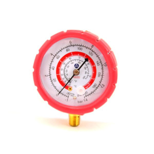 Appli Parts APMG-GA4H High Side 1/4 SAE R600 Replacement Analog Manifold Gauge, Dual Pressure psi/Bar Scale, Dual Temperature Fahrenheit/Celsius Scales 