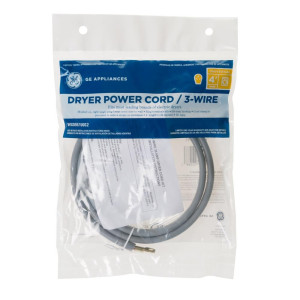 GE WX09X10002 Genuine OEM Dryer Power Cord 4 Feet 30 Amp 3 Wires 125v-250v 10/3 Srdt UL  Fits: WE8X38 WX9X1 WX9X2 WX9X2DS