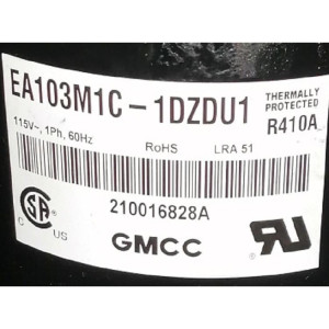 Compresor Ea103m1c-1d2du1 115v/1ph/60hz Lra51 R410a EA103M1C-1DZDU1 201400601210 11103010000447 