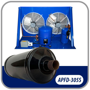 Appli Parts APFD-305S Filtro Secador 5/8 pulg para linea Liquido para Sistemas de Refrigeracion y aire acondicionado 305S ODF Soldable Universal Unidireccional 254mm Largo 83mm Ancho