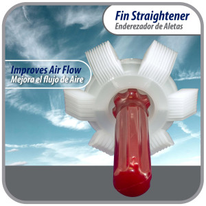 Appli Parts APT-FS351 peine plastico enderezador de aletas para evaporador condensador y radiador con separaciones de 8,9,10,12,14,15 pulg entre aletas aumenta el flujo de aire y mejora el rendimiento del equipo 