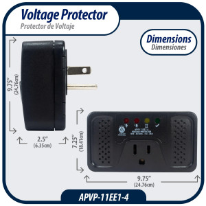 Appli Parts APVP-11EE1-4 Protector de Voltaje 120V, 50/60 Hz, 12 A, 303 joules, para Refrigerador con Tarjeta Digital, actua como supresor de picos, funciona con todas las marcas de electrodomesticos