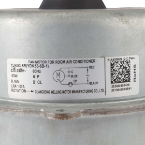ecox YDK53-6B Motor Ventilador Unidad Externa (YDK53-6B-1) 220-240V/60Hz 53W 6p 0.76A B CL LRA 1.07A 202400401418 11002012003049 11002012001029 Sirve ecox EACM024C11B EACM036C11B