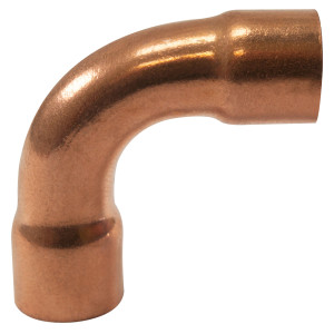 Appli Parts AP-C038L 90 Degree Elbow Long turn 3/8 in Copper pipe fittings CxC Sweat connections for refrigeration, air conditioning and plumbing applications ACR and Type L copper pipe