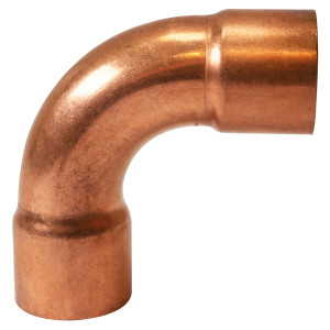 Appli Parts AP-C034L 90 Degree Elbow Long turn 3/4 in Copper pipe fittings CxC Sweat connections for refrigeration, air conditioning and plumbing applications ACR and Type L copper pipe