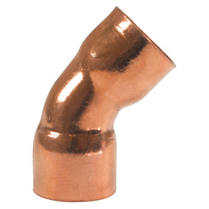 Appli Parts AP-C01245 1/2 in 45 Degree Elbow Short turn Copper pipe fittings CxC Sweat connections for refrigeration, air conditioning and plumbing applications ACR and Type L copper pipe