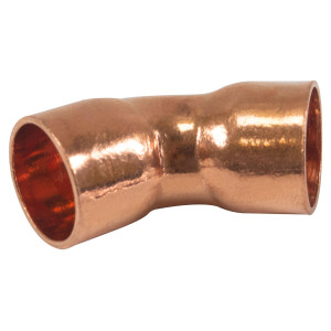 Appli Parts AP-C01245 Codo de 45 grados giro Corto 1/2 pulg Accesorios de tuberia de cobre CxC Conexiones soldadas para aplicaciones de refrigeracion, aire acondicionado y plomeria Tuberia de cobre ACR y tipo L