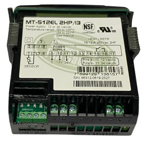 Full Gauge MT-512EL 2HP Controlador Electronico para Refrigeracion y Calefaccion. 1 Sensor, 1 Salida, 12/24V