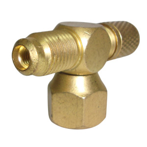 Appli Parts APAT-3X14 Valvula de Acceso T 9603AP 1/4 pulg M Flare Acceso x 1/4 pulg M Flare x 1/4 pulg H Flare con Conector en Extremo