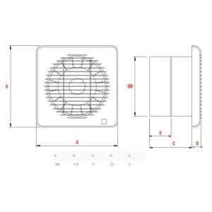 Extractor Future-120 Soler y Palau, 28 W, 2500 rpm, 120 V, 60 Hz, 185 m3/h