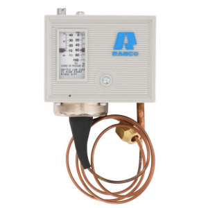 Ranco O10-1483 Presostato de Baja Sencillo, Presion 10 pulg a 100 psig, Diferencial de 10 a 40 psi, Capilar de 36 pulg, para sistemas de Refrigeracion
