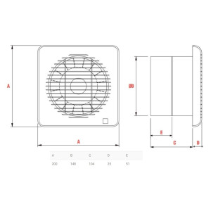 Fan Future-150 Soler and Palau, 34 W, 2450 rpm, 120 V, 60 Hz, 300 m3/h