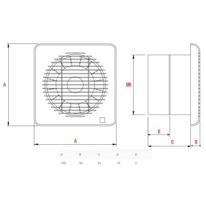 Extractor Future-100 Soler y Palau, 13 W, 2500 rpm, 120 V, 60 Hz, 97 m3/h