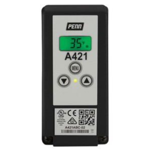 PENN A421ABC-02C Electronic Temperature Control JCI 120/240 VAC, -40 F a 212 F, IP20, Includes an A99BB-200C temperature sensor with 6.6 ft cable
