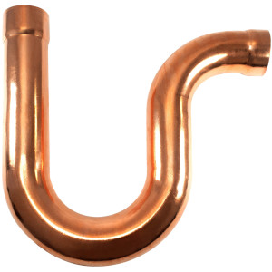 Appli Parts AP-PT158 1-5/8 in Wrot Copper Suction P-Trap ODF CxC connections for refrigeration, air conditioning and plumbing applications ACR and Type L copper pipe