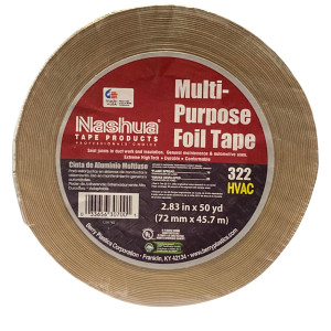Tape/Cinta De Aluminio Para Ducteria 3 pulg X 50yds Nashua 322