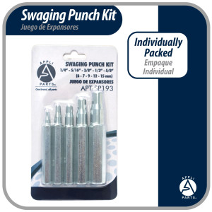 Appli Parts APT-SP193 Juego de Expansores 1/4, 5/16, 3/8, 1/2, 5/8 pulg, para usar en cualquier tubo de metal blando