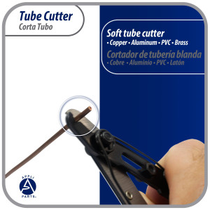 Appli Parts APT-TC157 Corta Tubo Capilar para Cobre, medidas hasta 1/8 de pulg o 3 Milim, para Profesionales y Bricolaje, sirve otros metales blandos