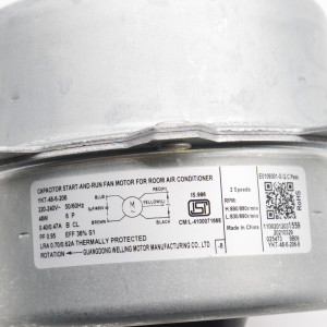 Motor Ventilador Unidad Externa YKT-48-6-206-6 220-240V 50/60Hz 11002012033636, 11002012031559 Sirve Eaem018c11b