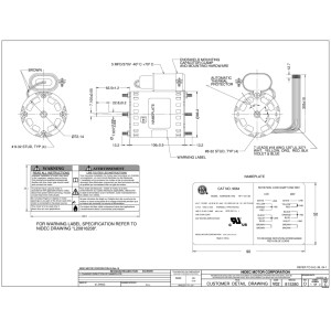 US Motor 1/12-1/20Hp 1550 rpm, 4 polos, 1 eje, Cerramiento, OAO 3.3 pulg diametro, Reversible, 115V/230V/50/60Hz/1Ph 10.42cm carcaza, eje, 6.25cm 9664  